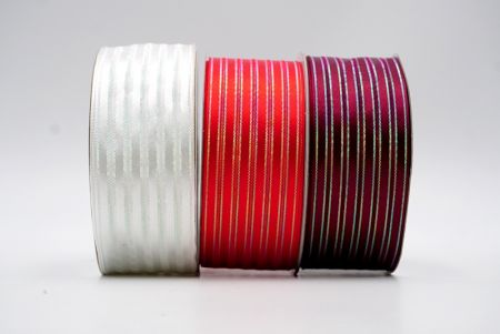 Metallic Stripe Sheer Ribbon